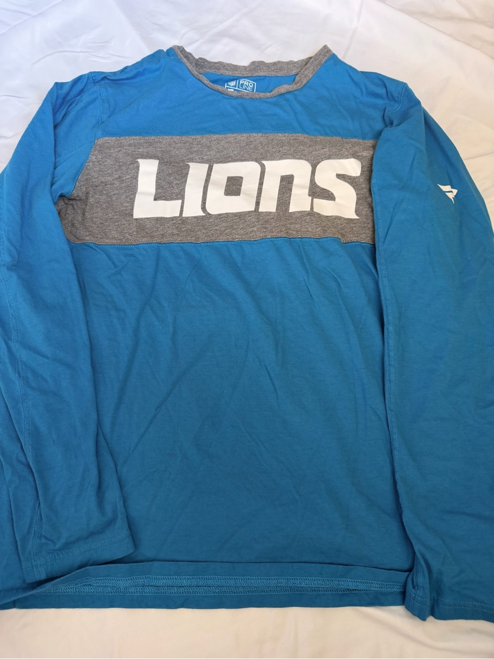 Fanatics Blue and Gray 'Lions' Long Sleeve Shirt